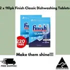 180pk Finish Classic Everyday Clean Dishwashing Tablets Tabs 2 x 90 Pack Value