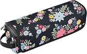 [sanluoli] Hot Hair Tools Travel Bag with Iron Mat Heating Tools Travel Bag Organizer Colorful Flowers Black Travel Essentials for Women