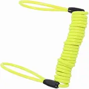 Tihebeyan Motorcycle Reminder Coil Cable, High Strength Motorcycle Bike Alarm Disc Lock Antitheft Security Spring Reminder Coil Cable (Yellow)