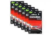 6x Camelion Alkaline Battery 12V 27A Cylindrical Power f Garage Car Remote Alarm