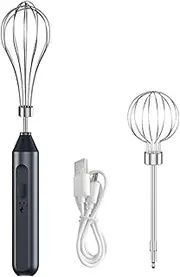 Beater Whisk, Wireless Handheld Egg Beater, Rechargeable Milk Frother With Usb, Stainless Steel Stick Blender, Rechargeable Hand Blender, Portable Electric Mixer, Hand Mixer For Food Prep