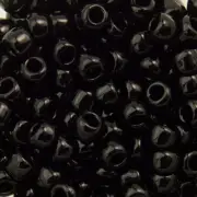 8/0 TOHO ROUND Opaque Jet Seed Bead (8g)