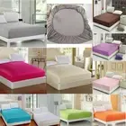 2pcFitted Sheet For AU Long Single Split King Bed 500TC EgyptCotton Solid Colors