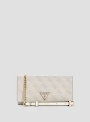 GUESS Women's White Noelle Crossbody Organiser Bag