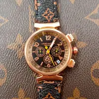 在飛比找蝦皮購物優惠-LV三眼 手鍊表新款 手錶 情侶表 手錶 皮帶手錶  非機械