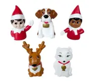 The Elf on the Shelf , Elf Pets Christmas Finger Puppets, Pack of 5, Bathtub
