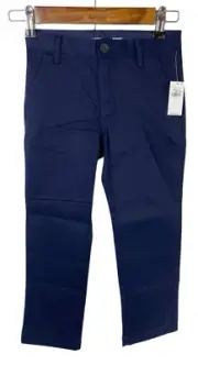Old Navy Boys Size 6 Pants Skinny Built in Flex Chino Trousers Navy Blue NEW