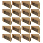 50 Pcs Sandwich Box Paper Takeaway Food Container Packaging Boxes