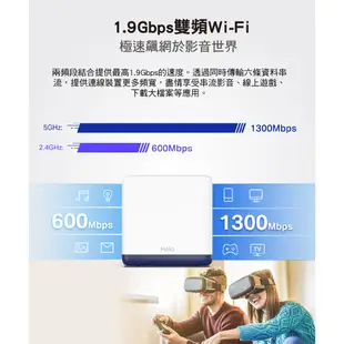 Mercusys水星網路 Halo H50G AC1900 雙頻 wifi分享器 路由器 Mesh網狀路由器 大坪數專用