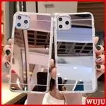 WUJU 玫瑰金銀色全鏡面手機殼適用於 IPHONE 11 12 13 PRO MAX XS MAX X XR 6 6S