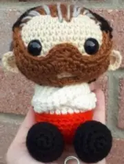 Hannibal Lector Silence of the Lambs Little Horrors Amigurumi CROCHET DOLL