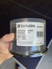 Verbatim 95079 DVD-R 4.7GB 4x DataLifePlus White Inkjet Printable 50pk Spindle