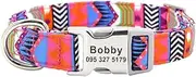 Dog Collar Nylon Pet Dog Collar Custom Nameplate Id Tag Accessories Dog Collars Engraved Small Medium Large Pets Collars 1Pcs 19 S