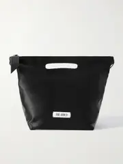 [The Attico] The Attico - Via Dei Giardini 30 Leather-trimmed Satin Tote - Black - One size One size Black