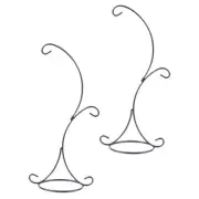 2Pcs hanging iron flower holder Double Hook Flower Holder Ornament Display