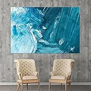 Inephos Framed Canvas Painting - A Swirl of Blue - Modern Abstract Art Wall Painting for Living Room, Bedroom, Office, Hotels, Drawing Room, Wooden, 120cm X 75cm, 20_0447LF