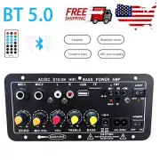 US Amplifier Board Bluetooth AMP Module USB FM Radio TF Player Audio Subwoofer