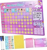 KALLORY 1 Behavior Reward Chart for Engaging Responsibility Tracker with Stickers Cute and Dinosaur Design Daily Weekly Habit Monitoring Positive Motivation for Habits
