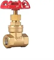 Safety Valve 1inch Brass Manual Gate Valves Two Way Female Thread Gate Valve with Yellow Steel Handle Wheel REDUCING Valve