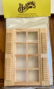 Dollhouse Window with Shuttered Wooden 1:12 Scale 4 x 5" 10 x 12.5cm
