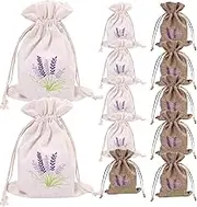 Lavender Sachet Bags - Small Lavender Cloth Bag Embroidered Drawstring Sachet Pouches Empty - Lavender Sachets Holder, Fragrance Sachet Pouches for Drawers and Closets
