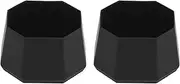 Tennis Racket Butt Cap, 2Pcs Black Plastic Tennis Racket Silicone End Cover Portable Racket Handle End Cap Practical Tennis Racquet Silicone Back Covers for Racquetball Racket