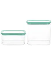 Martha Stewart 2pc Plastic Stackable Container Set With Lids