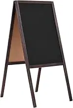 Generic Double-Sided Blackboard Cedar Wood Free Standing 40x60 cm,246430