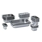 6 x MixRite GN Pans (201 Stainless Steel) 650x530x20 mm 21020 - 21020-SM