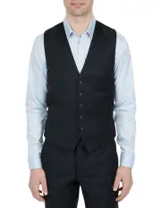 [Gibson] Slim Fit Mighty Dark Navy Wool Vest FKC020