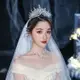 巴洛克皇冠頭飾新娘結婚皇冠三件套婚紗配飾公主生日王冠發飾