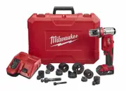 Milwaukee M18HKP-201C - 18V Force Logic 6T 16mm (5/8") - 63mm (2-1/2") Knockout Tool Kit (1 x 2.0Ah)