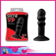 Shove Up -5" x 1.5" Insert Silicone Anal Bumpy Butt Plug Black Anus Stumpy Plug