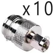 10 Pack - SMA Male to N Female RF Wifi Antenna Coax Adapter Converter Connectors