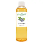 Borage Seed Carrier Oil - 4 fl oz - Clear Plastic Bottle w/ Cap - GreenHealth