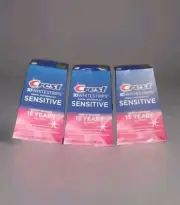 3) Crest 3D Whitestrips Sensitive Whitening Kit, 18 Treatments Each Box Exp 2026