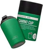 made by Fressko Reusable Coffee Cup - Stainless Steel Insulated Mug - Leak Proof Travel Cup for Hot/Cold Drinks - 3 Hr Heat Retention - Fits Car Holders & Coffee Machines - Clover - 12oz 340ml