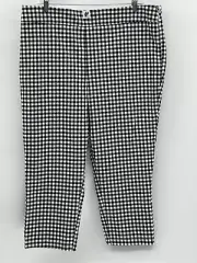 Talbots Gingham Pants Chatham Ankle Women Size 18 Navy Blue White Check New