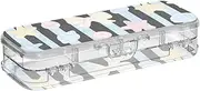 Yoogain Blue Shell Clear Pencil Box Double Layer Boxes Pens Case For Stationery Supplies With Snap-Tight Lid