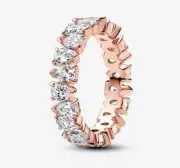Pandora Timeless Alternating Sparkling Band Gold Plated Ring 183021C01-54