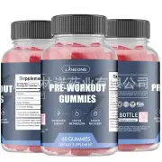 Pre-Workout Energy Gummies WITH CREATINE Strawberry Flavor| 2bottles