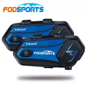 2000M Motorcycle Intercom 10 Riders Communication BT Bluetooth Helmet Headset FM