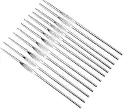 12 Pieces Small Crochet Hooks Set, Stainless Steel Crochet Needles for Lace Making Fine Knitting Projects (0.6mm 0.75mm 0.85mm 0.9mm 1.0mm 1.1mm 1.25mm 1.4mm 1.5mm 1.6mm 1.75mm 1.9mm)