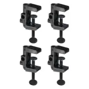 4 Pcs 0.51" Hole Dia. Plastic Universal C-Clamp Table Lamp Mic Arm Desk Clamp