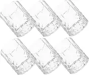 6pcs Short Glasses for Whiskey Beer Exquisite Glass Set Unique Design 230ml Capacity for Parties Home