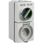 Schneider Electric Easy 56 Switched Socket - 3 Pin - 15A - 250V - EY56C315