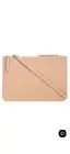 OROTON Double Zip Praline Leather Crossbody Bag Gold Hardware NEW Gift RRP$269