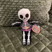 NWT Bark Box Lick or Treat 'Barry Bones" Skeleton Halloween Plush Dog Toy Sz M