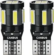 AGLINT 194 LED Bulbs CANBUS Error Free T10 W5W 501 168 2825 10SMD Super Bright 12V Replacement Bulb for Car Interior Dome Map Trunk Courtesy Door Number Plate Lights 6500K White 2Pcs