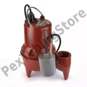 Automatic Sewage Pump w/ Wide Angle Float Switch, 25' cord, 4/10 HP, 115V